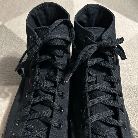 Converse All Star Chuck Taylor Black High Top Sneakers Men's 10.5/Women's 12.5 - Picture 11 of 14